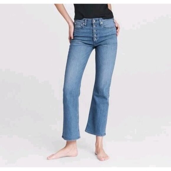 Rag & Bone Nina High Rise Flare Jeans In Brighton Women’s Size 29 Button Fly - Picture 1 of 14